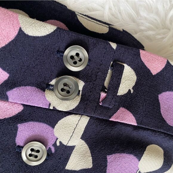 Talbots Wrap Around Side Button Midi Skirt New Leaf Print Lined Womens Size 8 - Picture 5 of 11